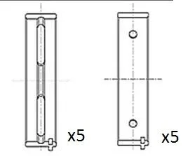 Panewki Gł. Fiat 1.4/1.8/1.9Td Std Kpl. - FAI AutoParts (BM1050-STD)