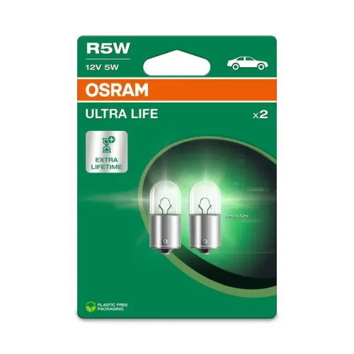 Żarówka Ultra Life R5W 12V/5W Ba15S (Z Cok. Met) 2Szt. Blister (Eko) - ams-OSRAM (OSR5007ULT-2BL)