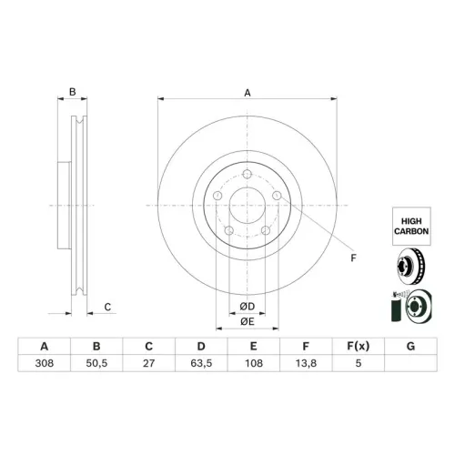 Tarcza Ham. Ford P. Focus/Kuga 1,0-2,5 18- - BOSCH (0986479H51)