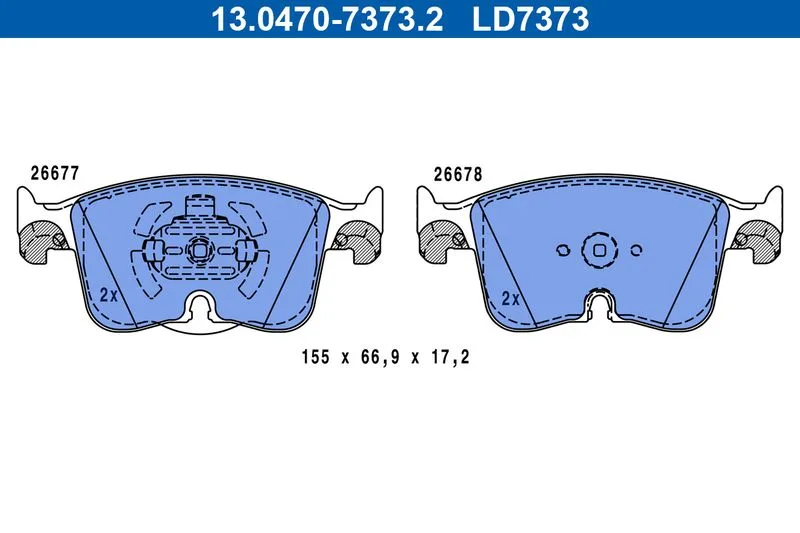 Klocki Ham. Cupra P. Formentor 1,4-2,5 20- Ceramic - ATE (13.0470-7373.2)