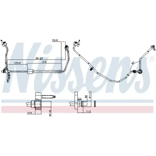 Przewód Klimatyzacji Vw- Passat B8 (3G2, Cb2) (14-), Vw- Passat B8 Variant (3G5, Cb5) (14-), Vw- T-C - NISSENS (NIS846036)