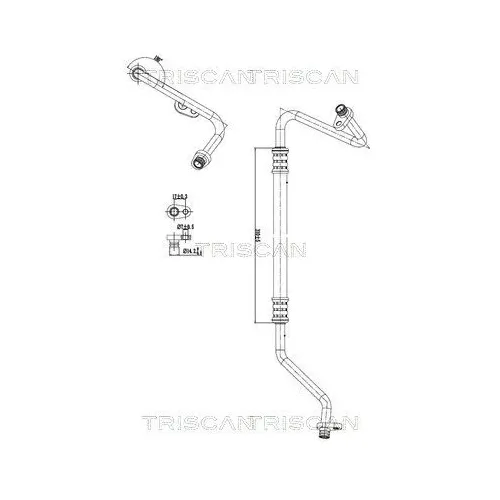 Przewód Klimatyzacji Citroen C1 1.0 05-14 - TRISCAN (901028075)