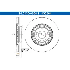 Tarcza Ham. Hyundai P. I30 2,0 17- - ATE (24.0130-0264.1)