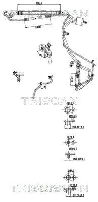 Przewód Klimatyzacji Citroen C4 1.6 Hdi 06- - TRISCAN (901028049)