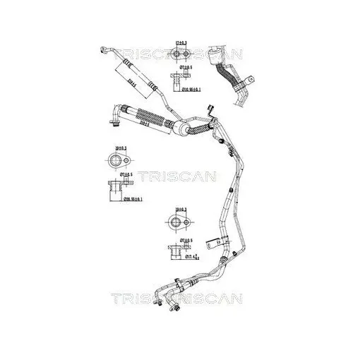 Przewód Klimatyzacji Citroen C3 Aircross 18- - TRISCAN (901028068)