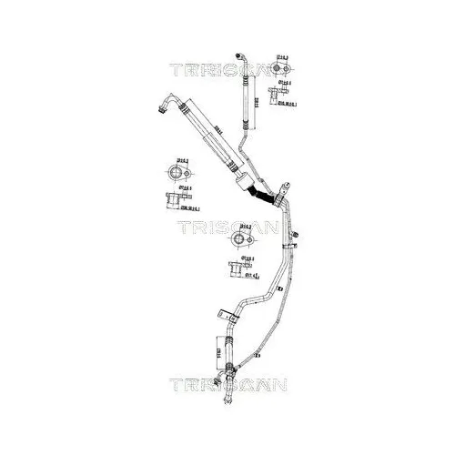 Przewód Klimatyzacji Peugeot 208 12- - TRISCAN (901028088)