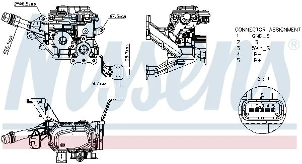 Zawór Egr Citroen 1,6 Bluehdi (Moduł) - NISSENS (NIS98534)