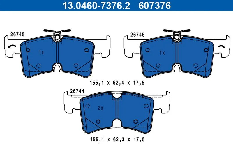 Klocki Ham. Vw T. Multivan 1,4-2,0 21- - ATE (13.0460-7376.2)