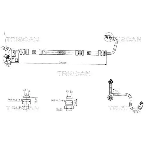 Przewód Wspomagania Opel Astra G 98-09/Zafira A 99-06 - TRISCAN (851624005)