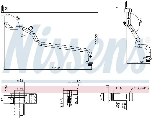 Przewód Klimatyzacji Ford Fiesta Vi (Cb1, Ccn) (08-) - NISSENS (NIS843716)