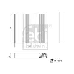 Filtr Kabiny Maxus V80 01.17- - FEBI BILSTEIN (FE197754)
