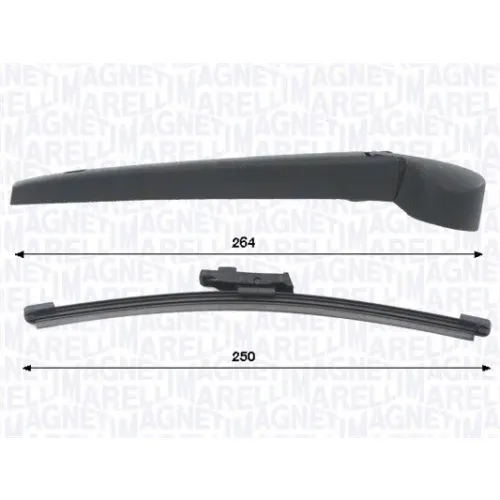 Ramię Wycieraczki Z Piórem 250Mm Vw Golf Viii 07.19- Tył - MAGNETI MARELLI (WRQ0446)