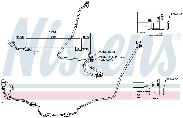Przewód Klimatyzacji Vw Passat B6 07- - NISSENS (NIS840586)
