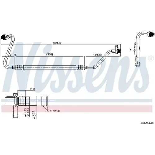 Przewód Klimatyzacji Citroën C1 (Pm, Pn) (05-), Peugeot 107 (Pm, Pn) (05-), Toyota Aygo (B - NISSENS (NIS841013)