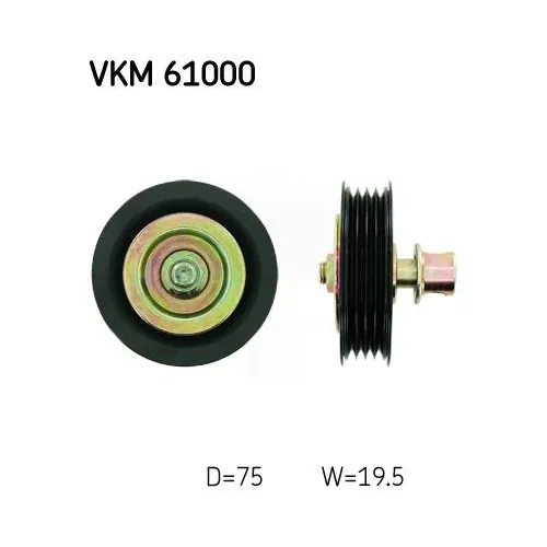 Szíjtárcsa/Vezetőgörgő, Hosszbordás Szíj - SKF (VKM61000)