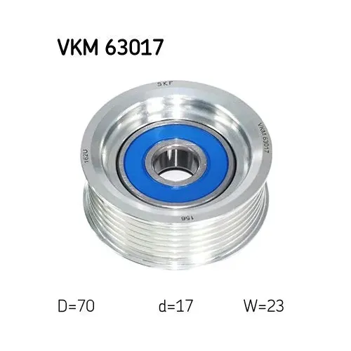 Szíjtárcsa/Vezetőgörgő, Hosszbordás Szíj - SKF (VKM63017)