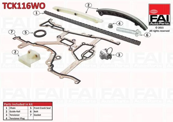 Vezérműlánc Készlet - FAI AutoParts (TCK116WO)