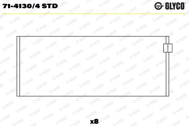 Hajtókar. Csap. Fiat 2,5-2,8D/Td - GLYCO (71-4130/4 STD)