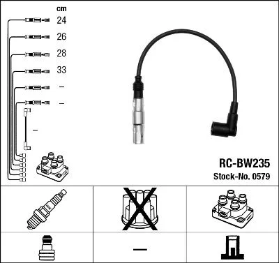 Gyújtókábel Készlet - NGK (RC-BW235)