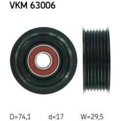 Szíjtárcsa/Vezetőgörgő, Hosszbordás Szíj - SKF (VKM63006)