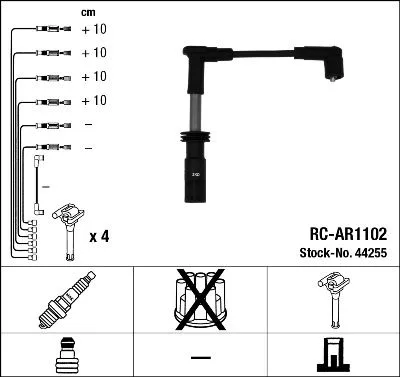 Gyújtókábel Készlet - NGK (RC-AR1102)