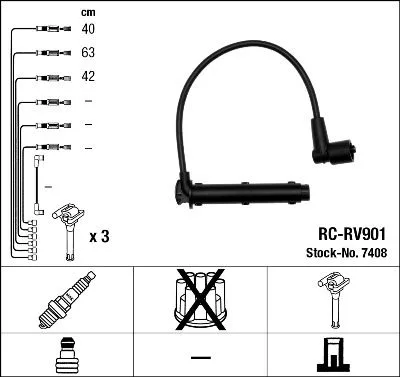 Gyújtókábel Készlet - NGK (RC-RV901)