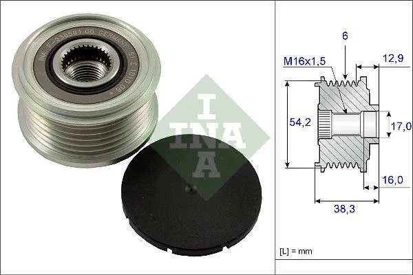 Generátor Szabadonfutó - Schaeffler INA (535006210)