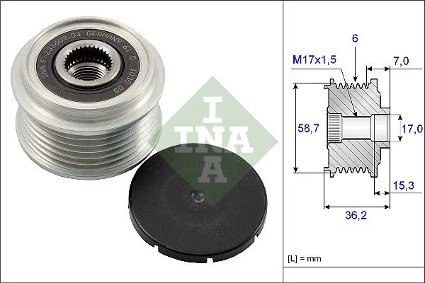 Generátor Szabadonfutó - Schaeffler INA (535009810)