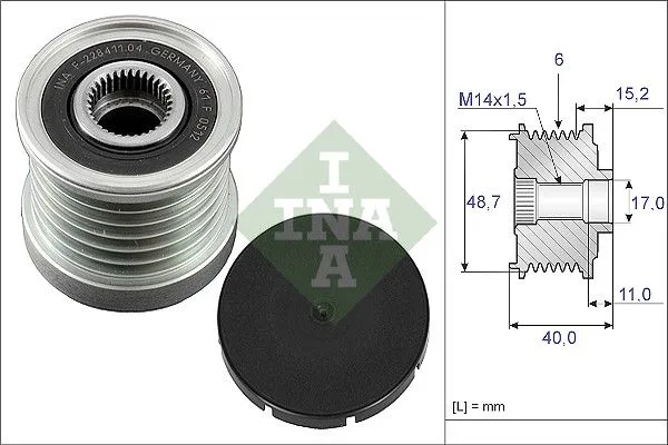 Generátor Szabadonfutó - Schaeffler INA (535003810)