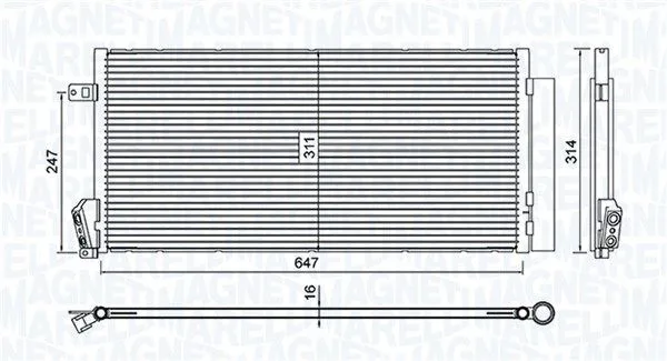 Kondenzátor, Klíma - MAGNETI MARELLI (BC619)