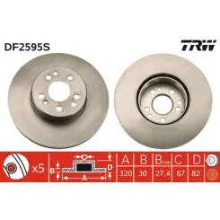 Féktárcsa - TRW (DF2595S)