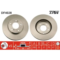 Féktárcsa - TRW (DF4028)