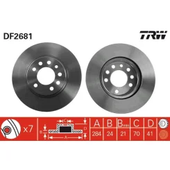 Féktárcsa - TRW (DF2681)