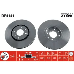 Féktárcsa - TRW (DF4141)