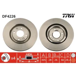 Féktárcsa - TRW (DF4226)