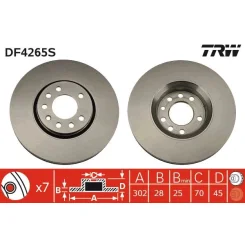 Féktárcsa - TRW (DF4265S)