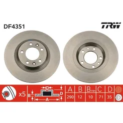 Féktárcsa - TRW (DF4351)