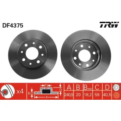Féktárcsa - TRW (DF4375)