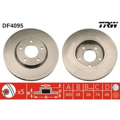 Féktárcsa - TRW (DF4095)
