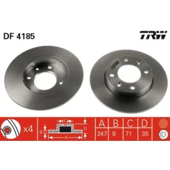 Féktárcsa - TRW (DF4185)
