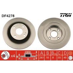 Féktárcsa - TRW (DF4278)