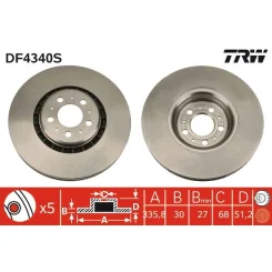 Féktárcsa - TRW (DF4340S)