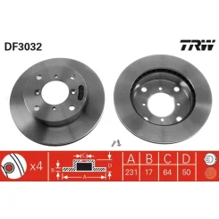 Féktárcsa - TRW (DF3032)