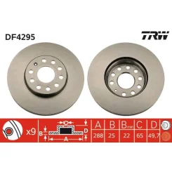 Féktárcsa - TRW (DF4295)