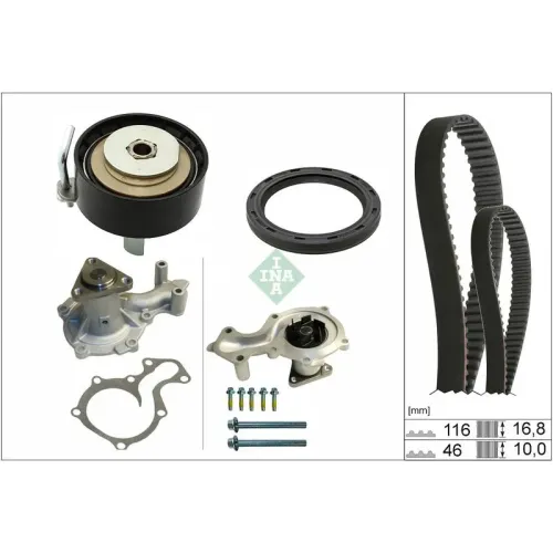 Zestaw Rozrzľdu Ford 1,0Ecoboost (Rozrzľd+Pompa) - Schaeffler INA (530096130)