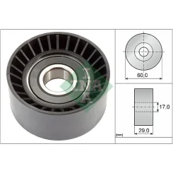 Szíjtárcsa/Vezetőgörgő, Hosszbordás Szíj - Schaeffler INA (532036420)