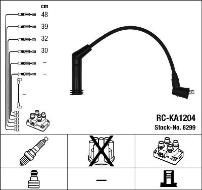 Gyújtókábel Készlet - NGK (RC-KA1204)