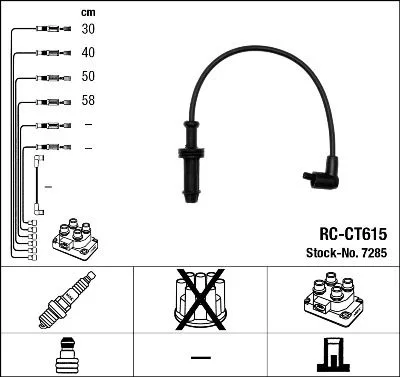 Gyújtókábel Készlet - NGK (RC-CT615)