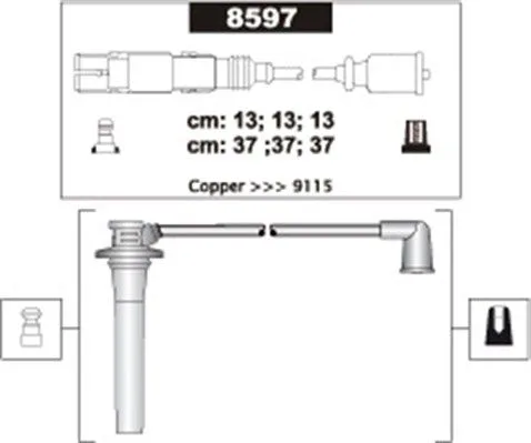 Gyújtókábel Készlet - MAGNETI MARELLI (MSK1303)