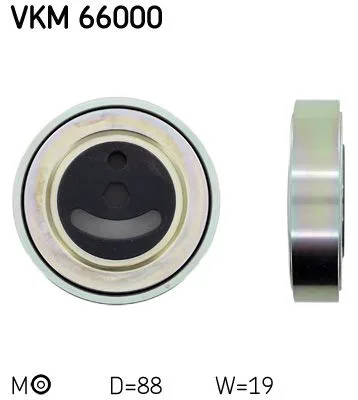 Feszítőgörgő, Hosszbordás Szíj - SKF (VKM66000)